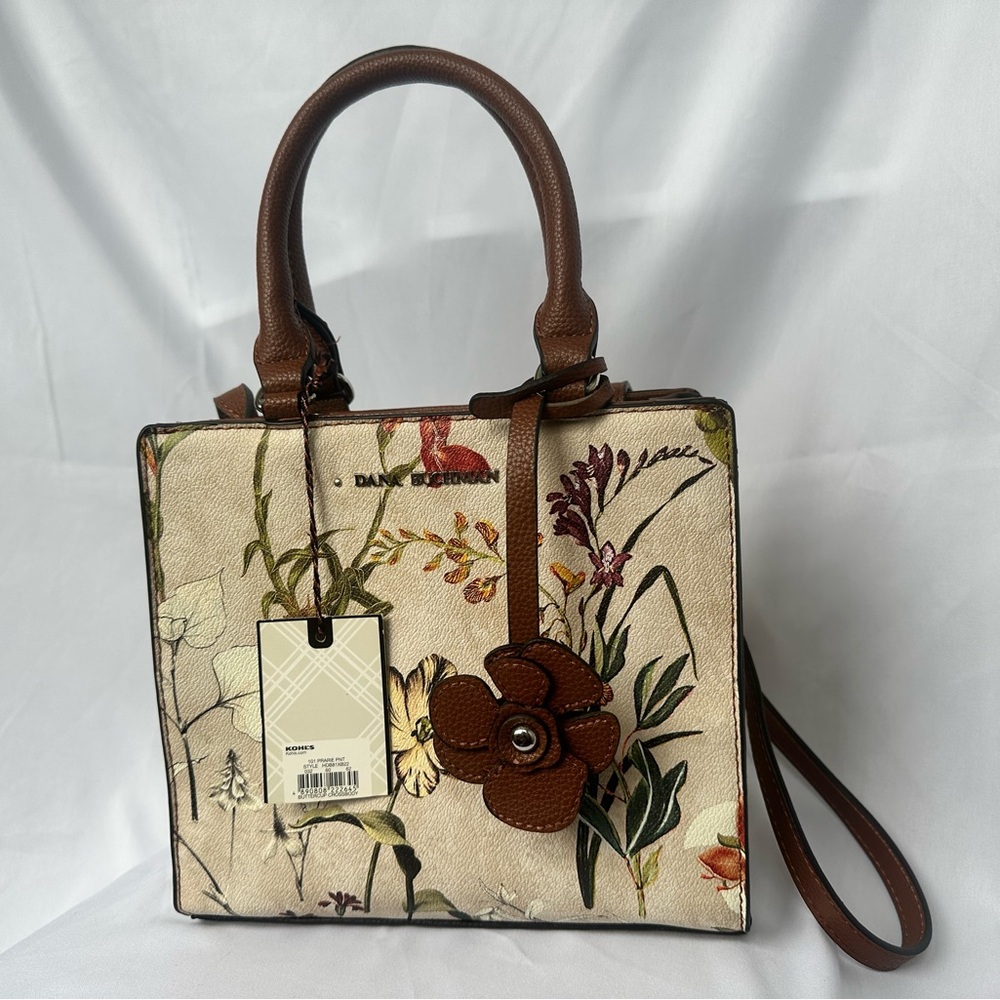 Floral Brown and Cream Women's Bag